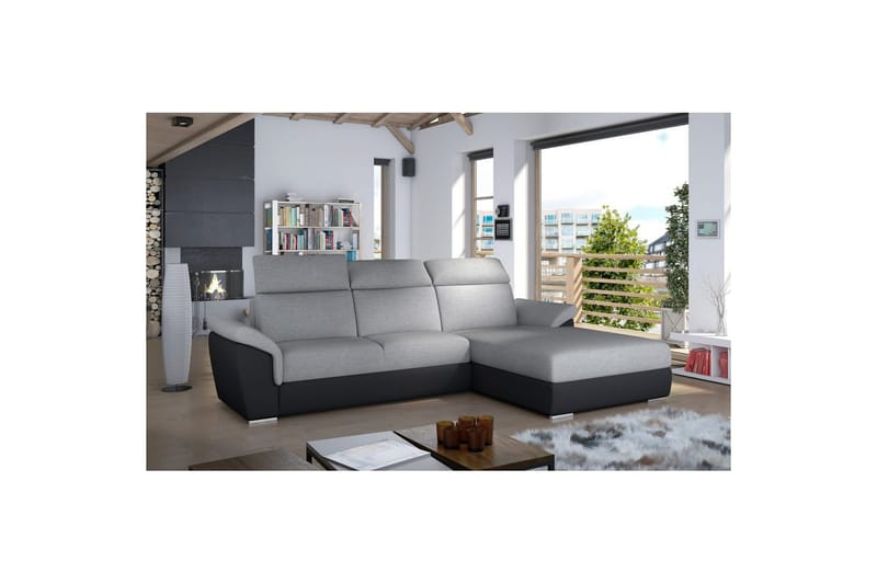 Hjørnesofa Eltap Trevisco 272x216x100 cm, Sawana 21, Soft 11, Grå, Høyre