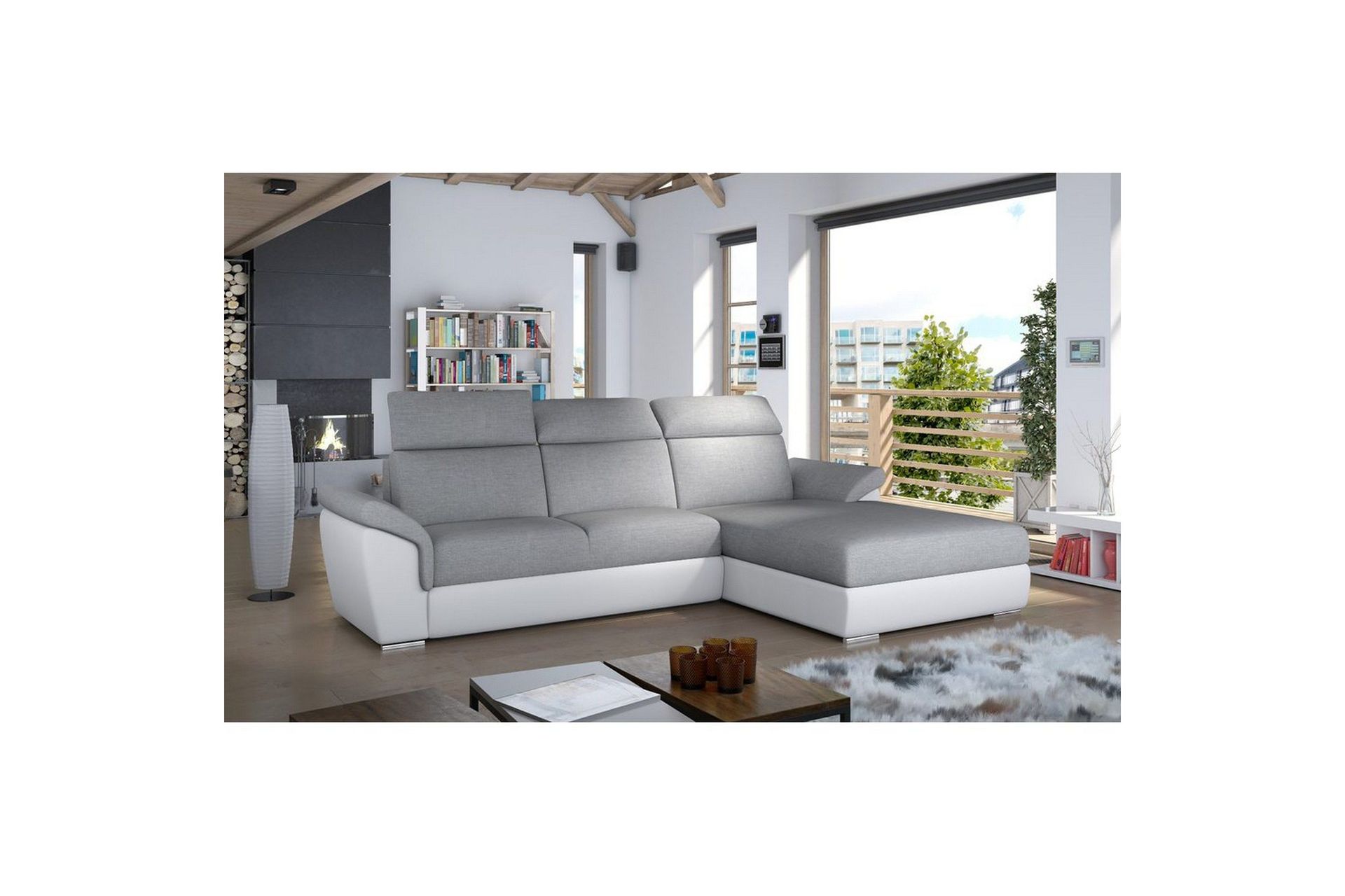 Hjørnesofa Eltap Trevisco 272x216x100 cm - Sawana 21, Soft 17, Grå, Høyre