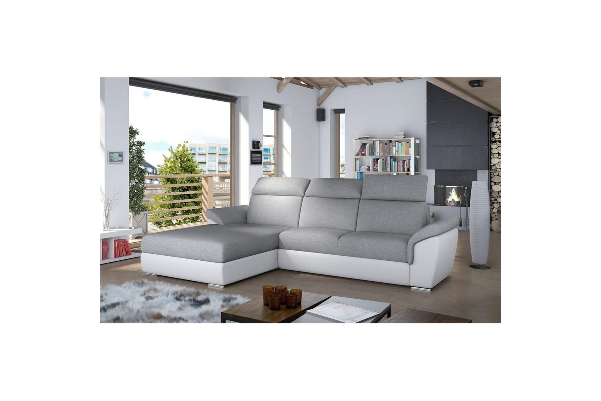 Hjørnesofa Eltap Trevisco 272x216x100 cm - Sawana 21, Soft 17, Grå, Venstre