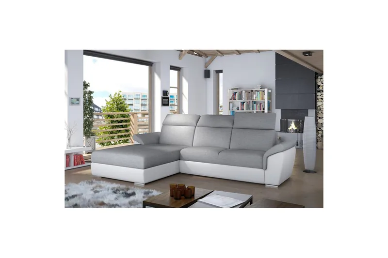 Hjørnesofa Eltap Trevisco 272x216x100 cm, Sawana 21, Soft 17, Grå, Venstre