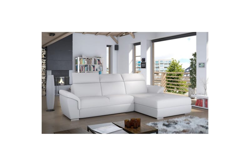 Hjørnesofa Eltap Trevisco 272x216x100 cm - Soft 17, Hvit, Høyre - Møbler - Sofaer - Sovesofaer
