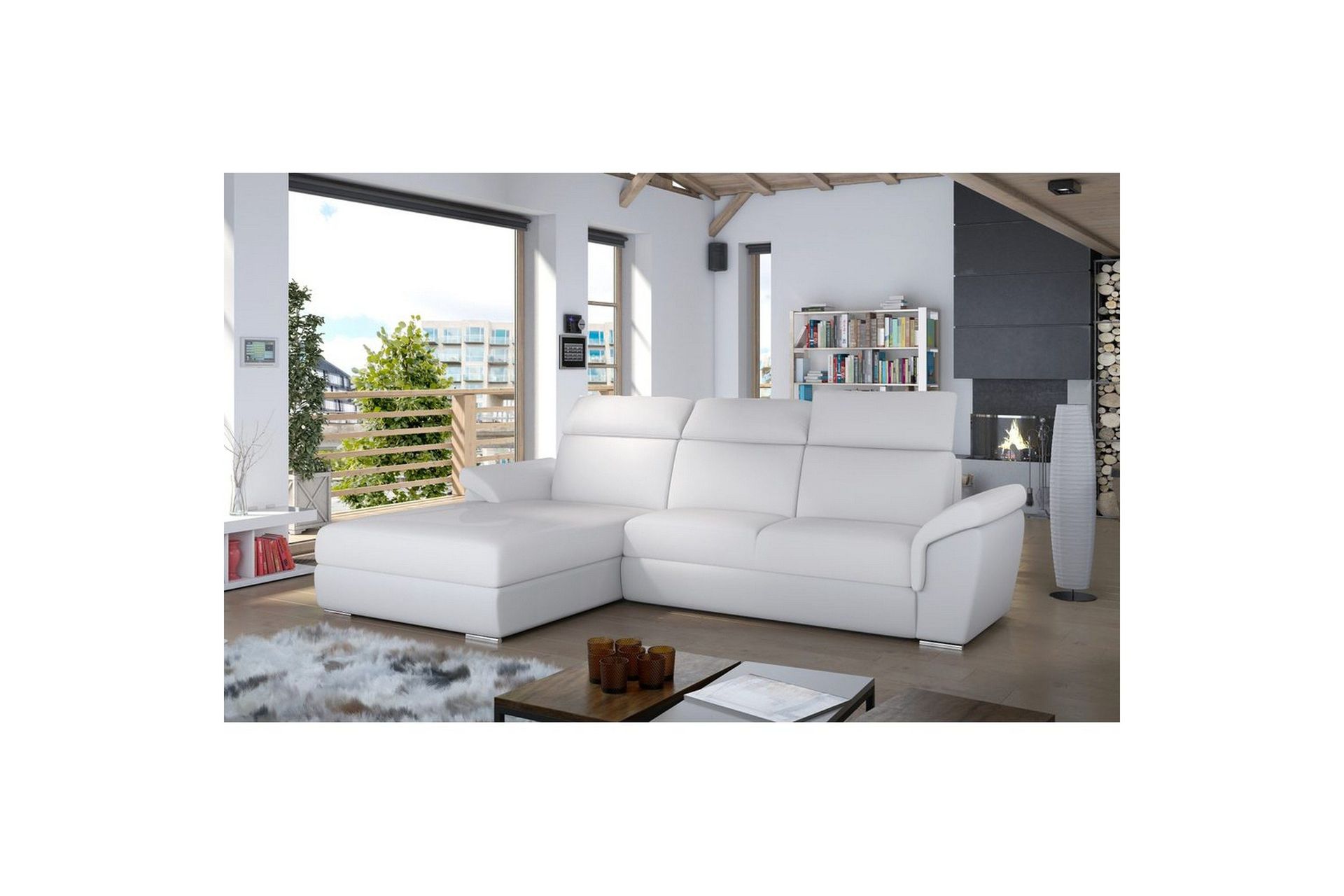 Hjørnesofa Eltap Trevisco 272x216x100 cm - Soft 17, Hvit, Venstre