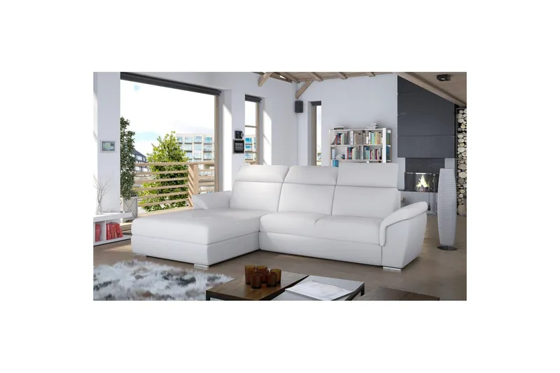 Hjørnesofa Eltap Trevisco 272x216x100 cm - Soft 17, Hvit, Venstre - Møbler - Sofaer - Sovesofaer