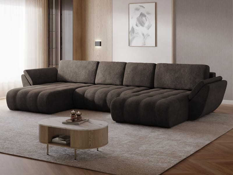 hjørnesofa Faro Lumo 40 - Brun - Møbler - Sofaer - Sovesofaer
