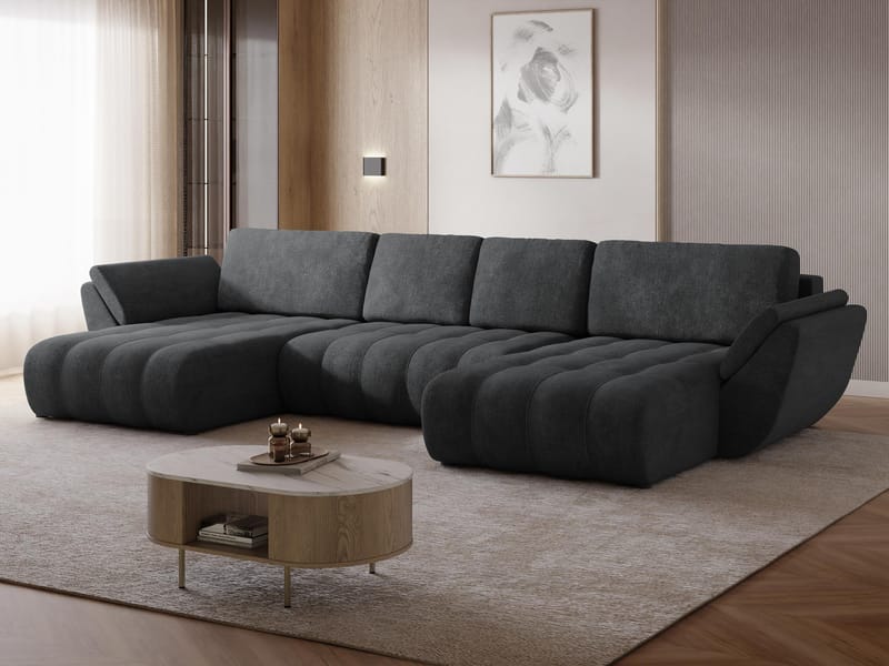hjørnesofa Faro Margo 227.09 - Svart - Møbler - Sofaer - Sovesofaer