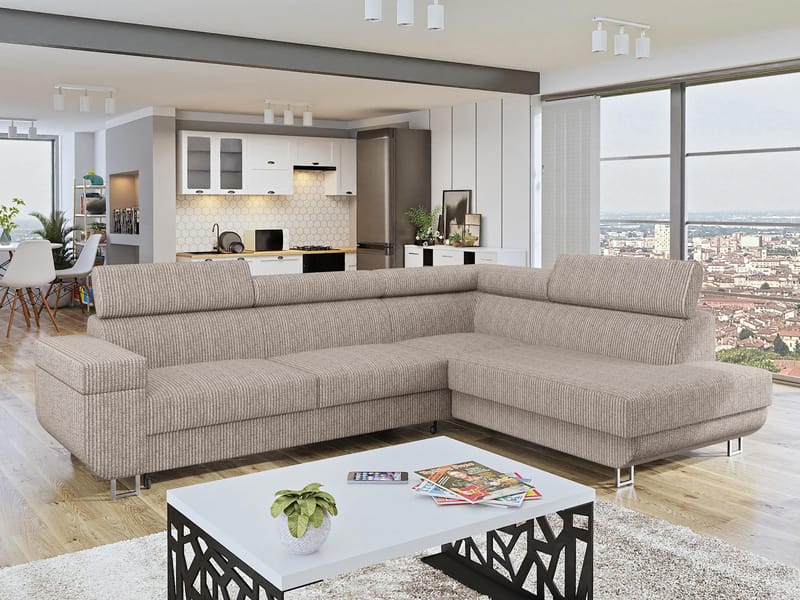 hjørnesofa Fonti Poso 03 Høyrevendt - Møbler - Sofaer - Sovesofaer