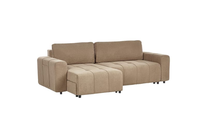 Hjørnesofa høyrevendt Innvik - Brun, 213x156 cm - Møbler - Sofaer - Sovesofaer