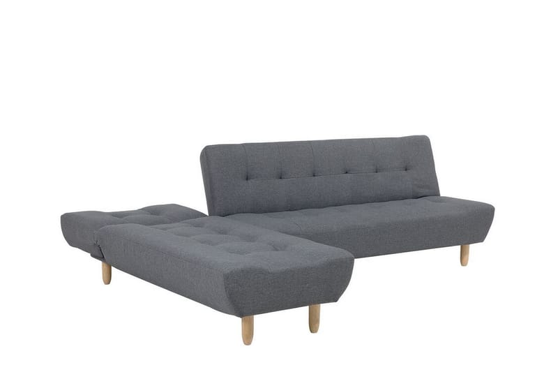 Hjørnesofa H 4-seters med sovefunksjon mørkegrå ALSTEN - Grå - Møbler - Sofaer - Sovesofaer