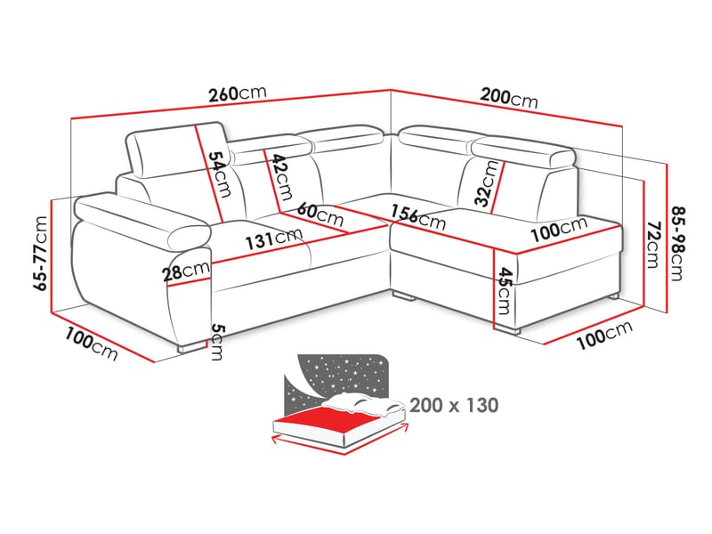 hjørnesofa Hjørnesofa BOSTON Flow 03 Høyre - Møbler - Sofaer - Sovesofaer