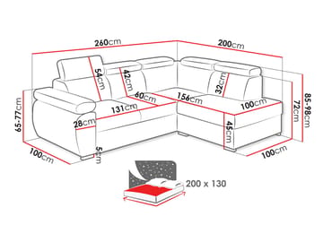hjørnesofa Hjørnesofa BOSTON Flow 10 Høyre - Møbler - Sofaer - Sovesofaer