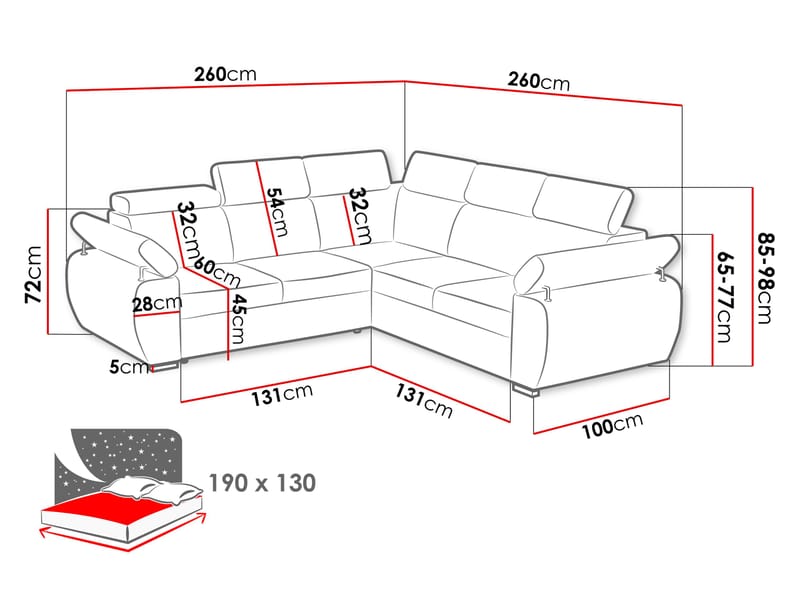 hjørnesofa Hjørnesofa BOSTON MAXI Flow 17 - Møbler - Sofaer - Sovesofaer