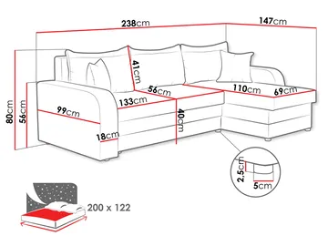 hjørnesofa Hjørnesofa KRIS M Velo 626 - Møbler - Sofaer - Sovesofaer