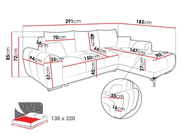 hjørnesofa Hjørnesofa LOGO L Lumo 65 - Møbler - Sofaer - Sovesofaer