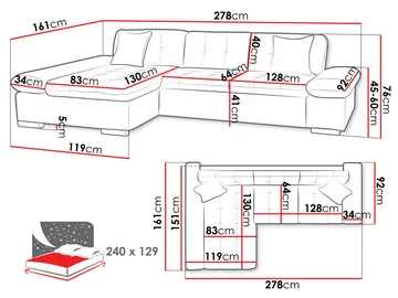 hjørnesofa Hjørnesofa MALWI Lumo 65 Høyre - Møbler - Sofaer - Sovesofaer