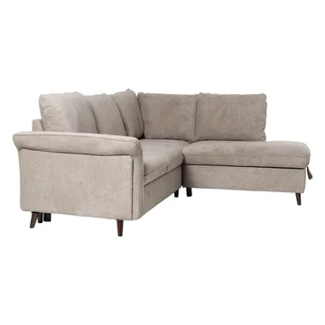 Hjørnesofa HOME4YOU Lindy lysebrun Høyre hjørne - lysebrun - Møbler - Sofaer - Sovesofaer