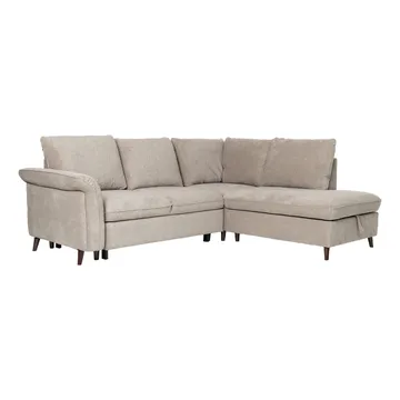 Hjørnesofa HOME4YOU Lindy lysebrun Høyre hjørne - lysebrun - Møbler - Sofaer - Sovesofaer