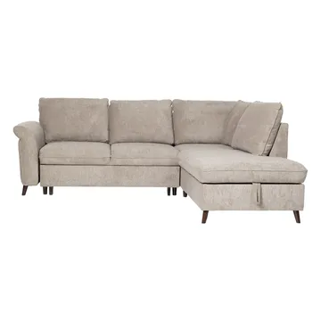 Hjørnesofa HOME4YOU Lindy lysebrun Høyre hjørne - lysebrun - Møbler - Sofaer - Sovesofaer