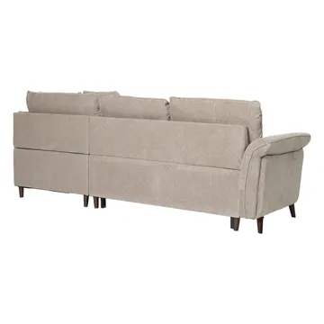Hjørnesofa HOME4YOU Lindy lysebrun Høyre hjørne - lysebrun - Møbler - Sofaer - Sovesofaer