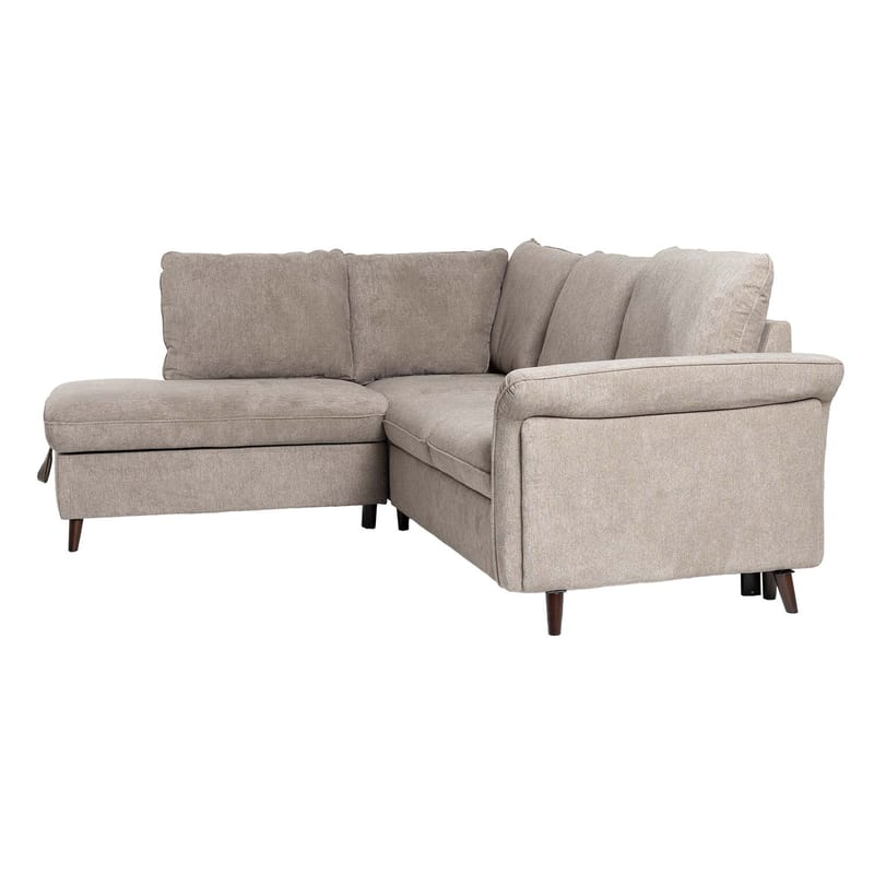 Hjørnesofa HOME4YOU Lindy lysebrun Venstre hjørne - lysebrun - Møbler - Sofaer - Sovesofaer