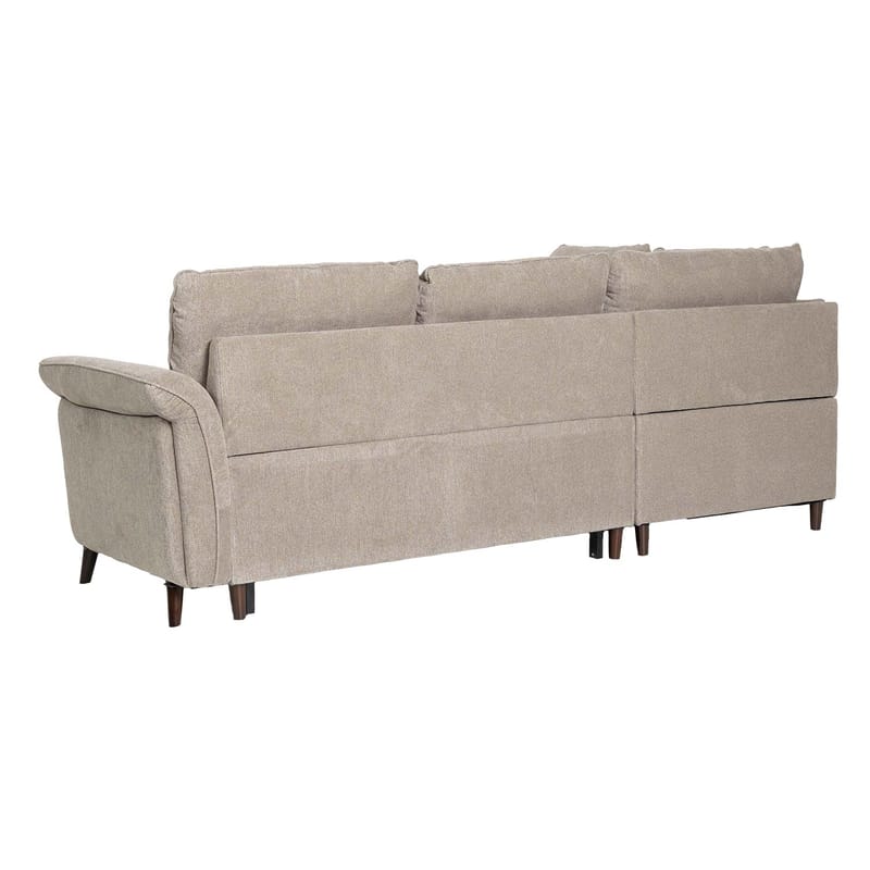 Hjørnesofa HOME4YOU Lindy lysebrun Venstre hjørne - lysebrun - Møbler - Sofaer - Sovesofaer