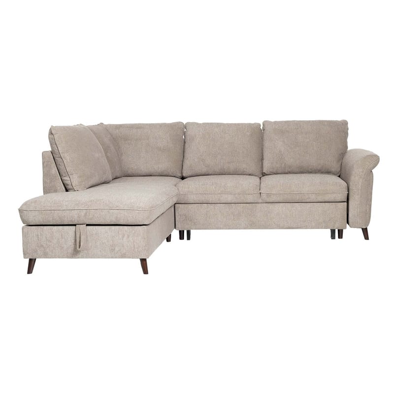 Hjørnesofa HOME4YOU Lindy lysebrun Venstre hjørne - lysebrun - Møbler - Sofaer - Sovesofaer