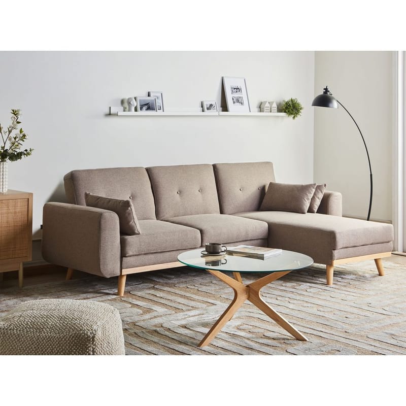 Hjørnesofa Kaarina - Brun, Svart - Møbler - Sofaer - Sovesofaer