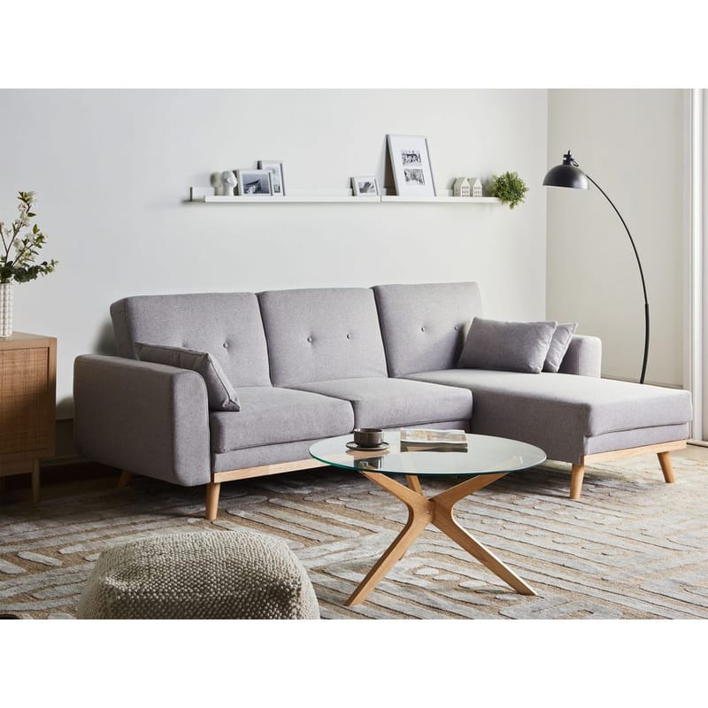 Hjørnesofa Kaarina - Grå, brun - Møbler - Sofaer - Sovesofaer