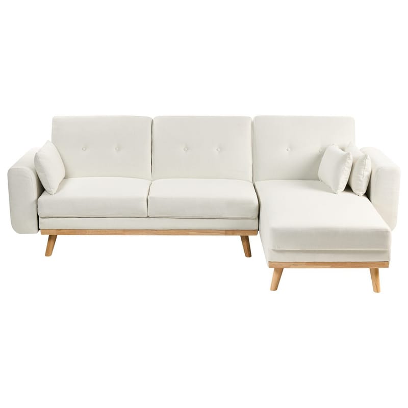 Hjørnesofa Kaarina - Hvit, brun - Møbler - Sofaer - Sovesofaer
