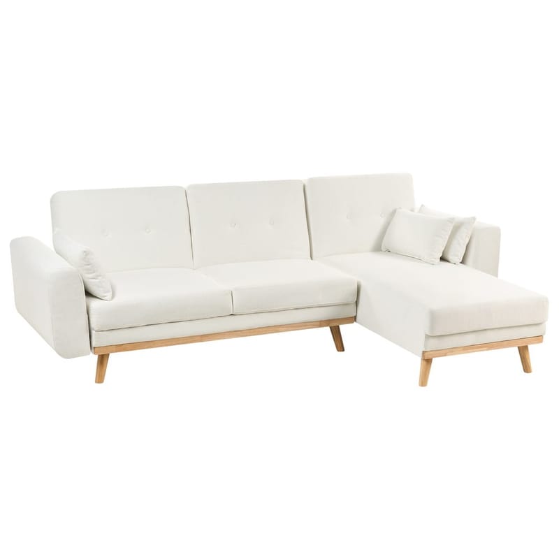Hjørnesofa Kaarina - Hvit, brun - Møbler - Sofaer - Sovesofaer