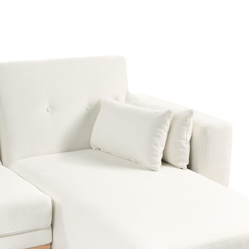 Hjørnesofa Kaarina - Hvit, brun - Møbler - Sofaer - Sovesofaer