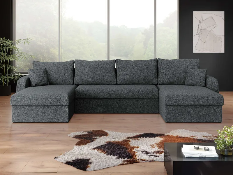 hjørnesofa NO_BRAND Hjørnesofa KRIS U M Bella 20 - Møbler - Sofaer - Sovesofaer