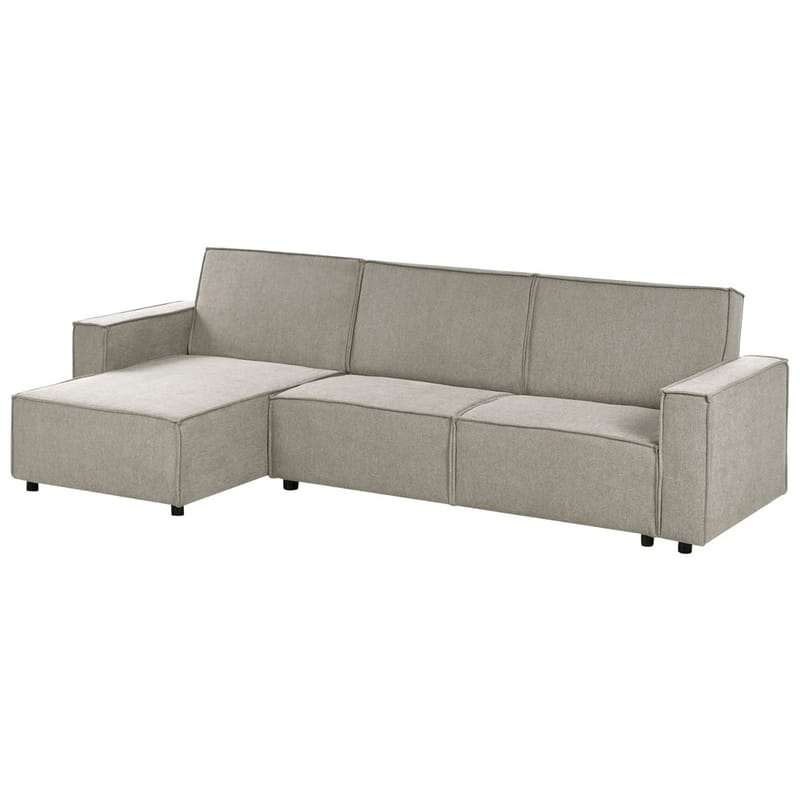 Hjørnesofa Romedal II - Beige, svart/Høyrevendt - Møbler - Sofaer - Sovesofaer