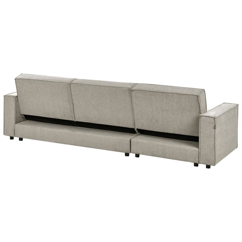 Hjørnesofa Romedal II - Beige, svart/Høyrevendt - Møbler - Sofaer - Sovesofaer