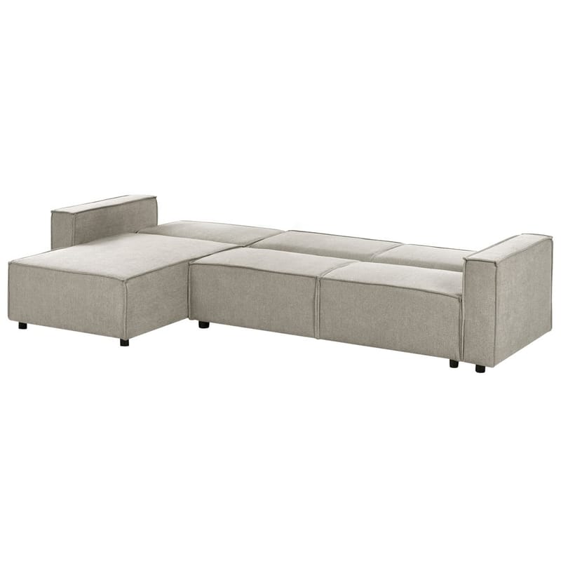 Hjørnesofa Romedal II - Beige, svart/Høyrevendt - Møbler - Sofaer - Sovesofaer
