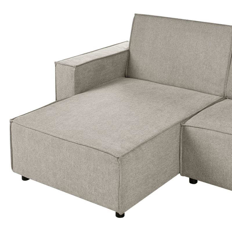 Hjørnesofa Romedal II - Beige, svart/Høyrevendt - Møbler - Sofaer - Sovesofaer