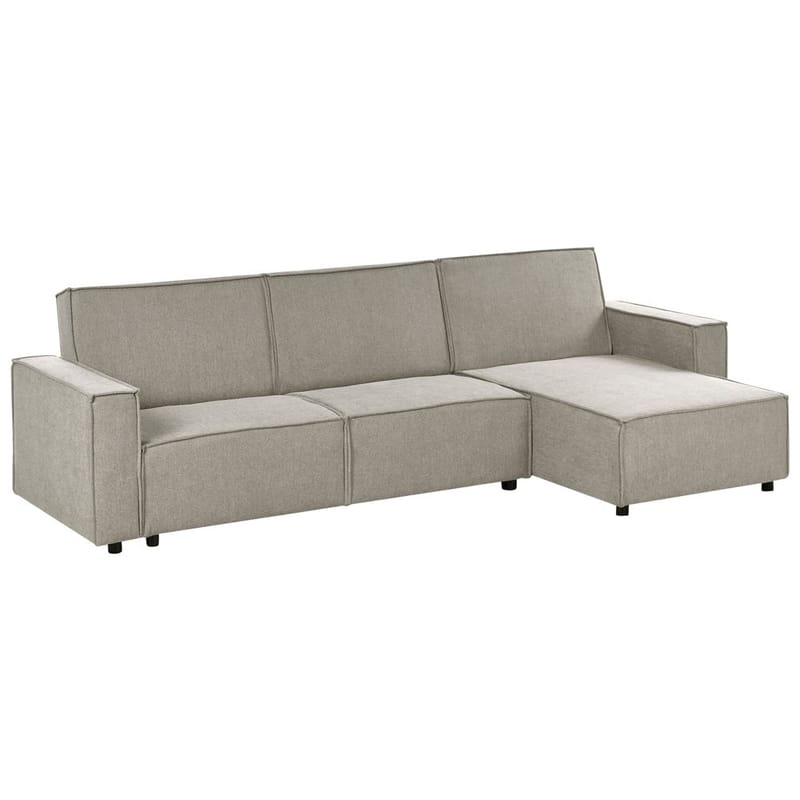 Hjørnesofa Romedal II - Beige, svart/Venstrevendt - Møbler - Sofaer - Sovesofaer