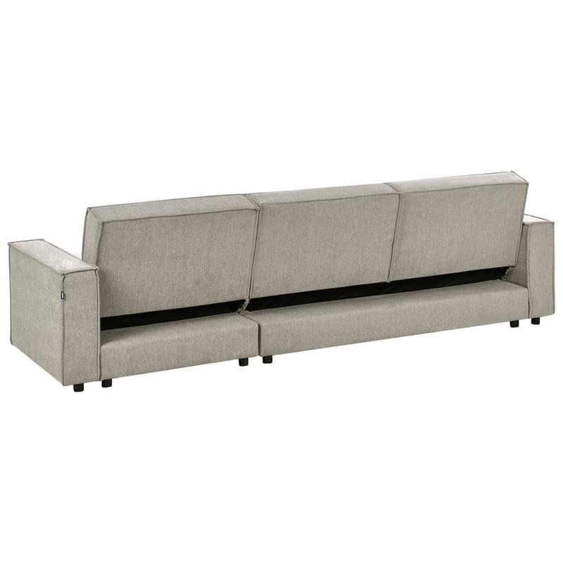 Hjørnesofa Romedal II - Beige, svart/Venstrevendt - Møbler - Sofaer - Sovesofaer