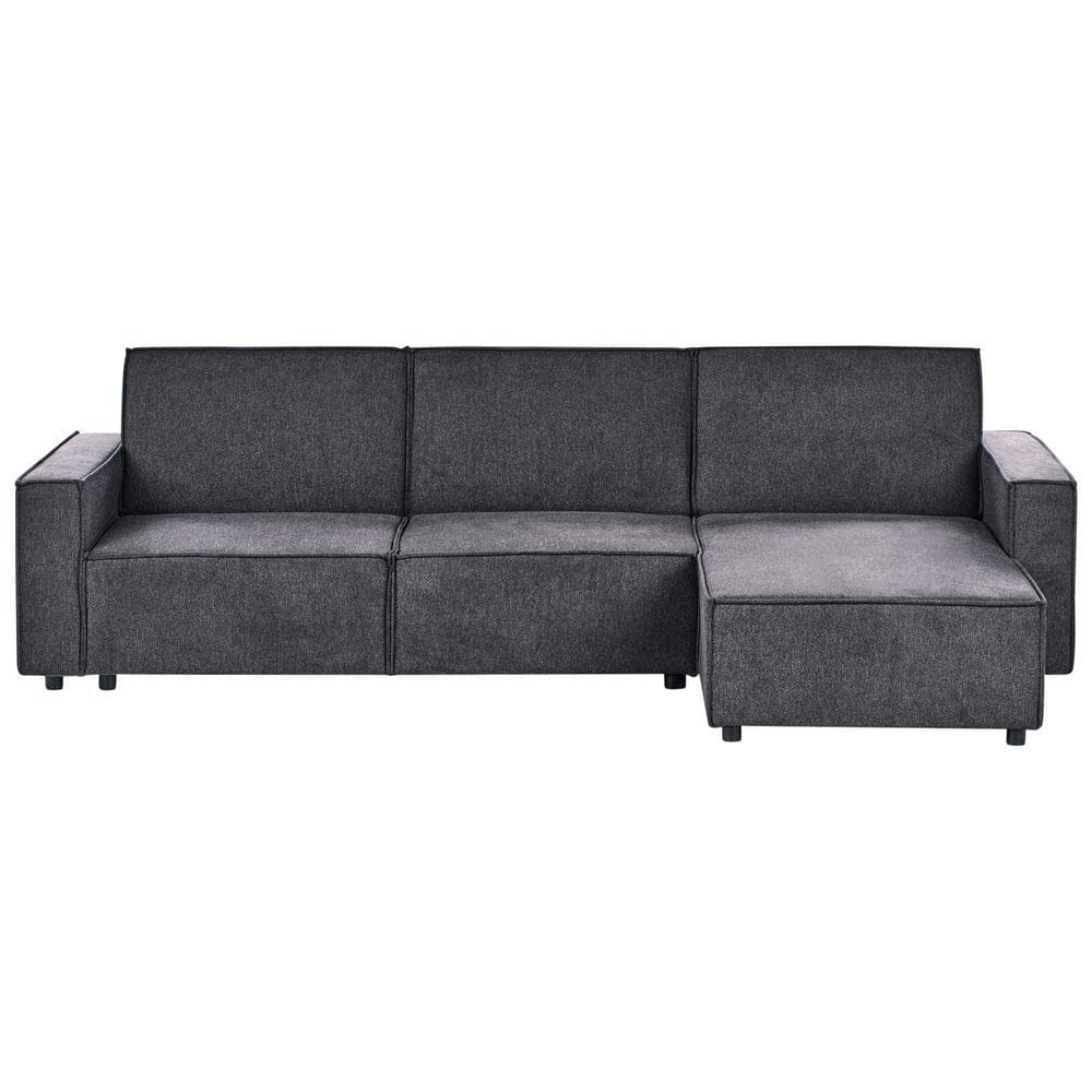 Hjørnesofa Romedal II - Grå, svart/ Venstrevendt