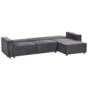 Hjørnesofa Romedal II - Grå, svart/ Venstrevendt - Møbler - Sofaer - Sovesofaer