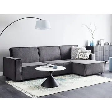 Hjørnesofa Romedal II - Grå, svart/ Venstrevendt - Møbler - Sofaer - Sovesofaer