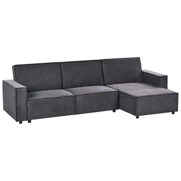 Hjørnesofa Romedal II - Grå, svart/ Venstrevendt - Møbler - Sofaer - Sovesofaer