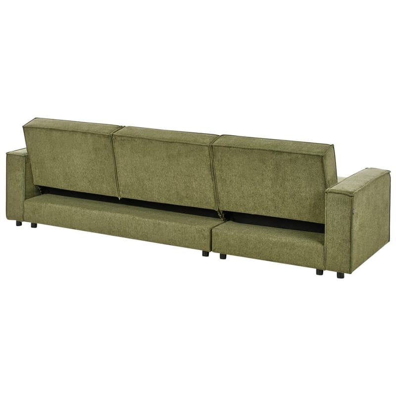 Hjørnesofa Romedal II - Grønn, Svart/Høyrevendt - Møbler - Sofaer - Sovesofaer