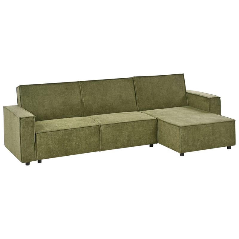 Hjørnesofa Romedal II - Grønn, Svart/Vend mot venstre - Møbler - Sofaer - Sovesofaer