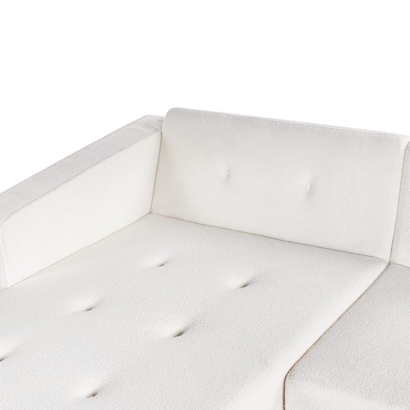 Hjørnesofa Vadso - Hvit, lyst tre/Høyrevendt - Møbler - Sofaer - Sovesofaer