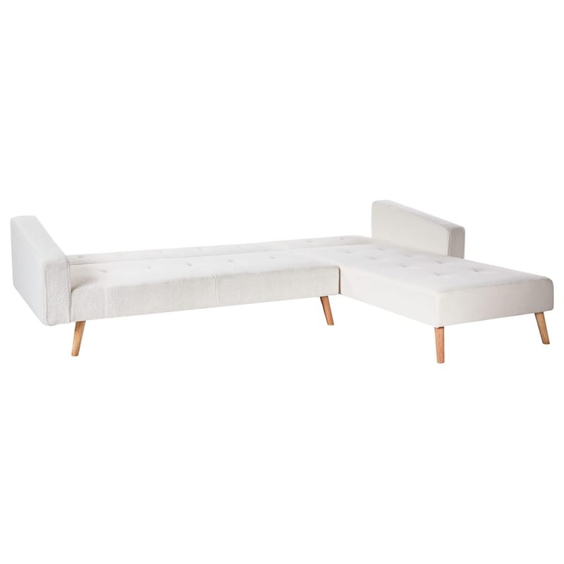 Hjørnesofa Vadso - Hvit, lyst tre/Venstrevendt - Møbler - Sofaer - Sovesofaer