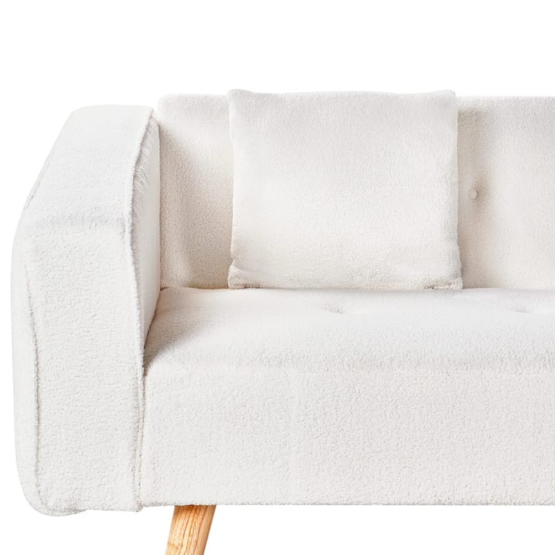 Hjørnesofa Vadso - Hvit, lyst tre/Venstrevendt - Møbler - Sofaer - Sovesofaer