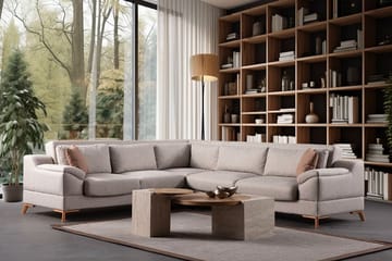 Hjørnesovesofa Atelier Del Sofa Aqua Corner beige (275/300 x 100 x 90 cm) Venstre 2 / Høyre 3 - Møbler - Sofaer - Sovesofaer