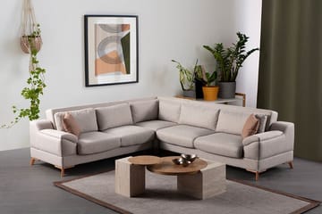 Hjørnesovesofa Atelier Del Sofa Aqua Corner beige (275/300 x 100 x 90 cm) Venstre 2 / Høyre 3 - Møbler - Sofaer - Sovesofaer