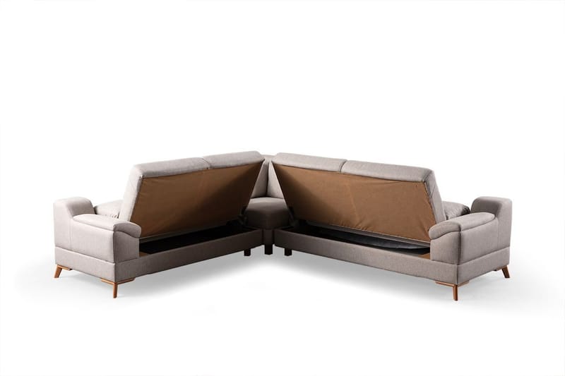 Hjørnesovesofa Atelier Del Sofa Aqua Corner beige (275/300 x 100 x 90 cm) Venstre 2 / Høyre 3 - Møbler - Sofaer - Sovesofaer