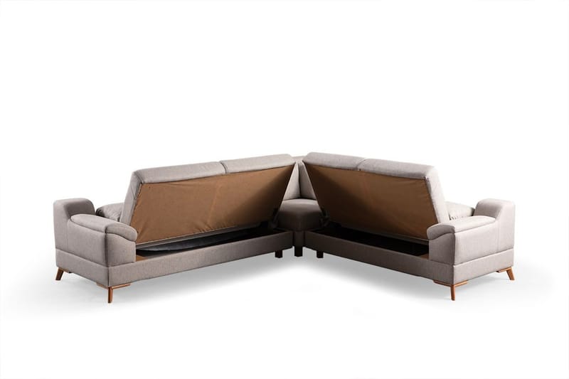 Hjørnesovesofa Atelier Del Sofa Aqua Corner beige (275/300 x 100 x 90 cm) Venstre 3 / Høyre 2 - Møbler - Sofaer - Sovesofaer